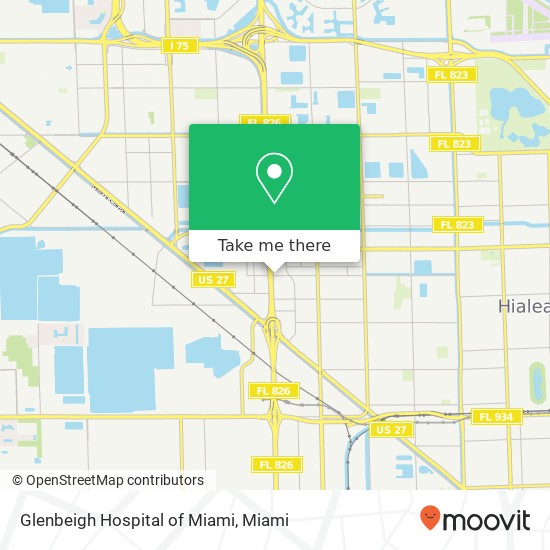 Glenbeigh Hospital of Miami map