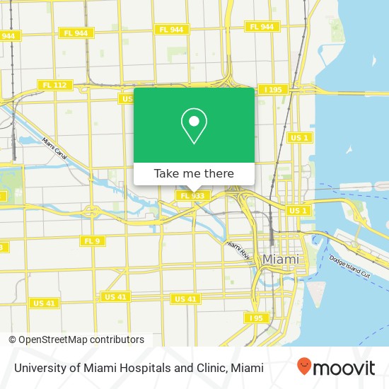 Mapa de University of Miami Hospitals and Clinic