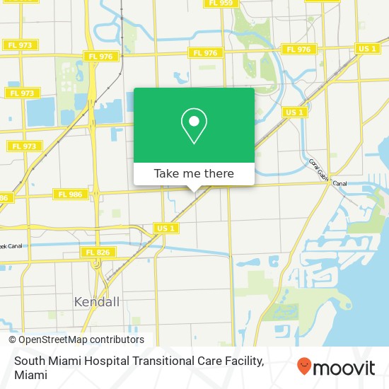 South Miami Hospital Transitional Care Facility map