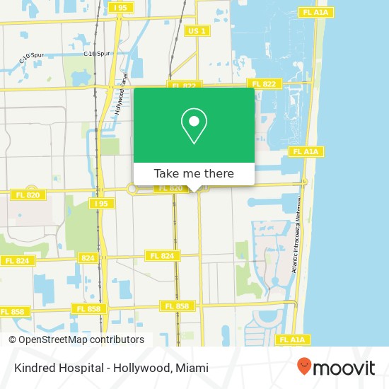 Mapa de Kindred Hospital - Hollywood