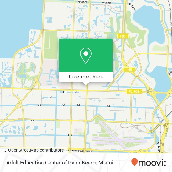 Adult Education Center of Palm Beach map