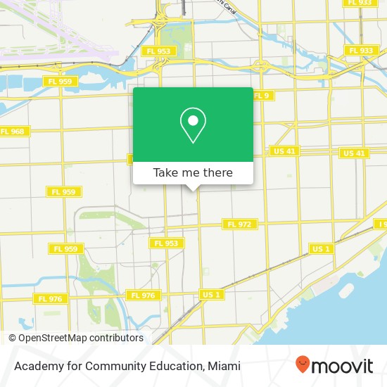 Mapa de Academy for Community Education