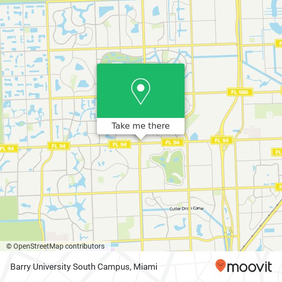 Mapa de Barry University South Campus