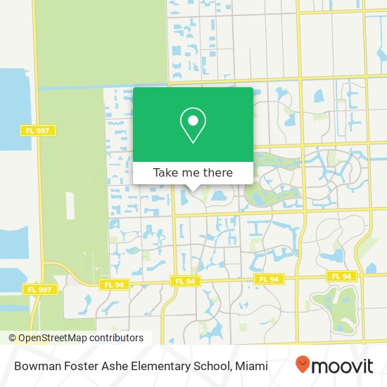 Bowman Foster Ashe Elementary School map