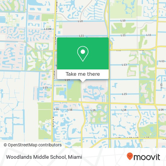 Mapa de Woodlands Middle School