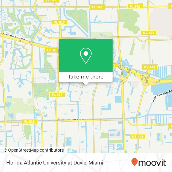 Florida Atlantic University at Davie map