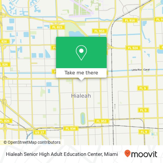 Hialeah Senior High Adult Education Center map