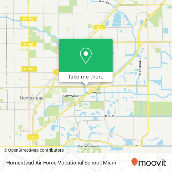 Homestead Air Force Vocational School map