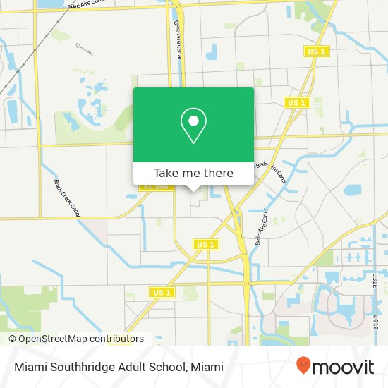 Miami Southhridge Adult School map