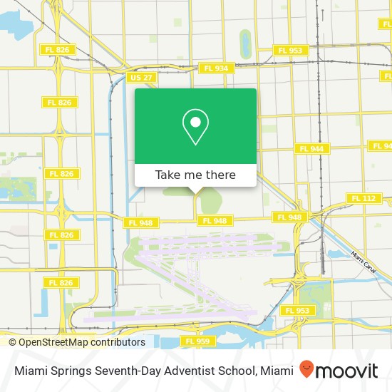Miami Springs Seventh-Day Adventist School map