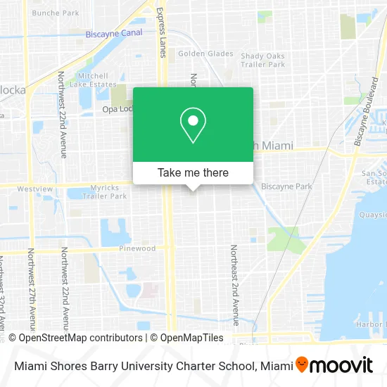 Miami Shores Barry University Charter School map