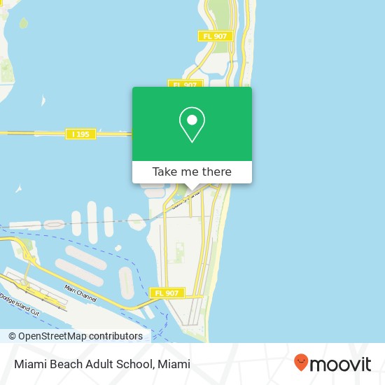 Miami Beach Adult School map