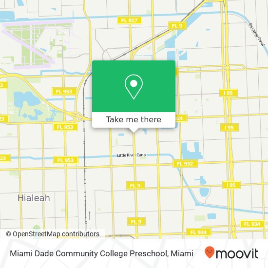 Miami Dade Community College Preschool map