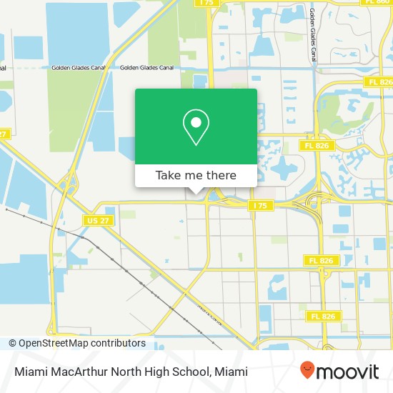 Miami MacArthur North High School map
