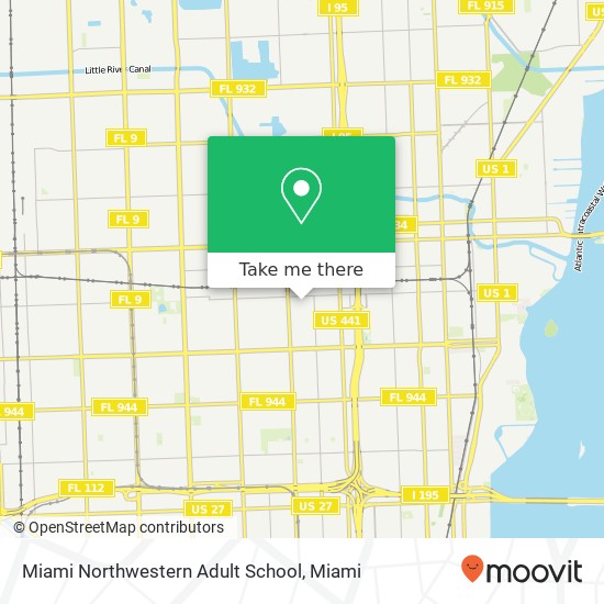 Miami Northwestern Adult School map