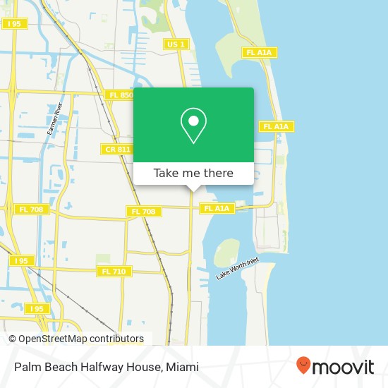Palm Beach Halfway House map