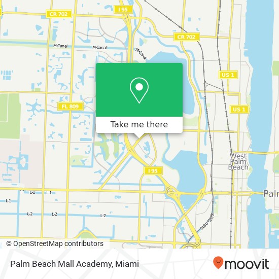 Mapa de Palm Beach Mall Academy