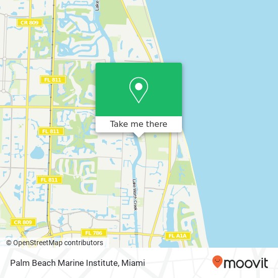 Mapa de Palm Beach Marine Institute