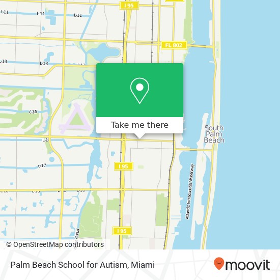 Palm Beach School for Autism map