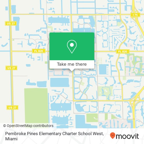 Pembroke Pines Elementary Charter School West map