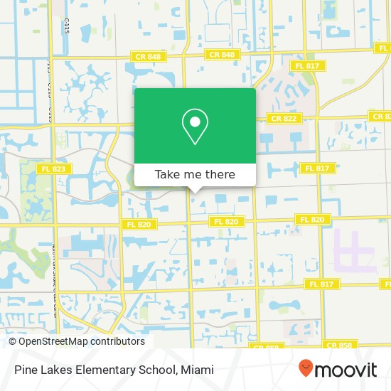 Pine Lakes Elementary School map