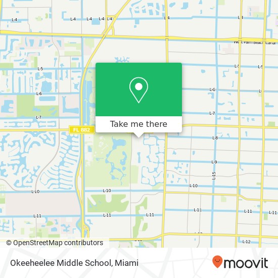 Mapa de Okeeheelee Middle School