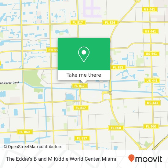 The Eddie's B and M Kiddie World Center map