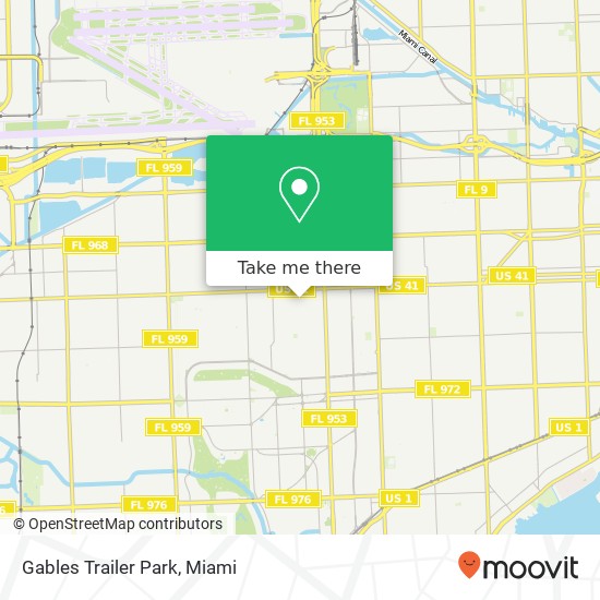 Gables Trailer Park map