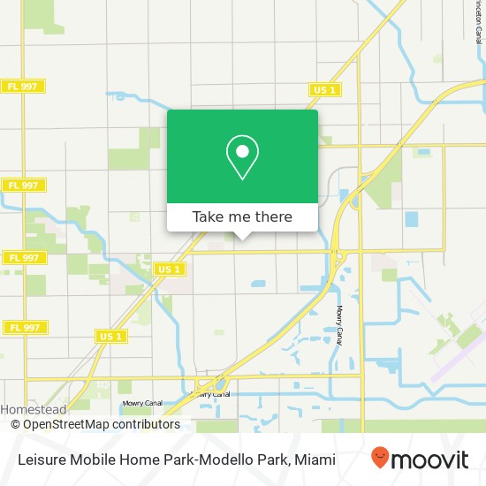 Leisure Mobile Home Park-Modello Park map