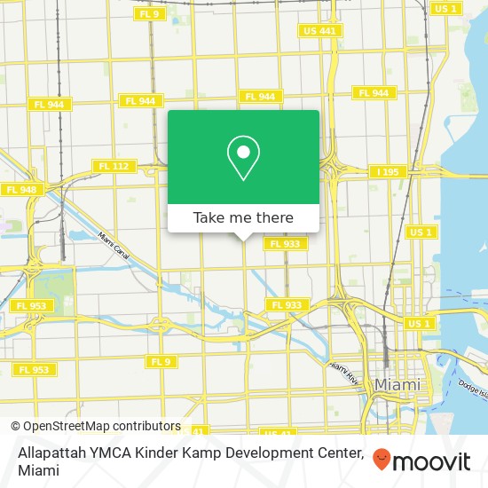 Mapa de Allapattah YMCA Kinder Kamp Development Center