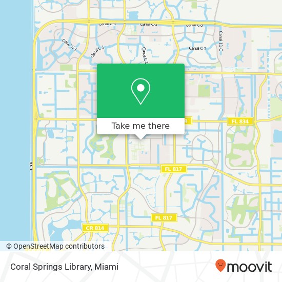 Coral Springs Library map