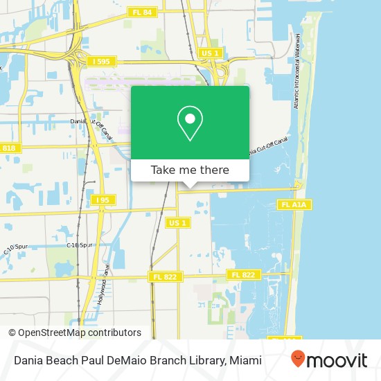 Mapa de Dania Beach Paul DeMaio Branch Library