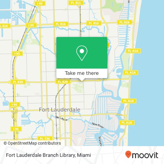 Fort Lauderdale Branch Library map