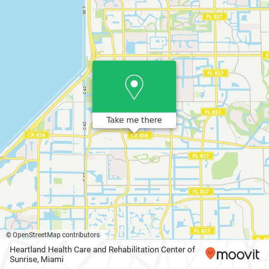 Mapa de Heartland Health Care and Rehabilitation Center of Sunrise