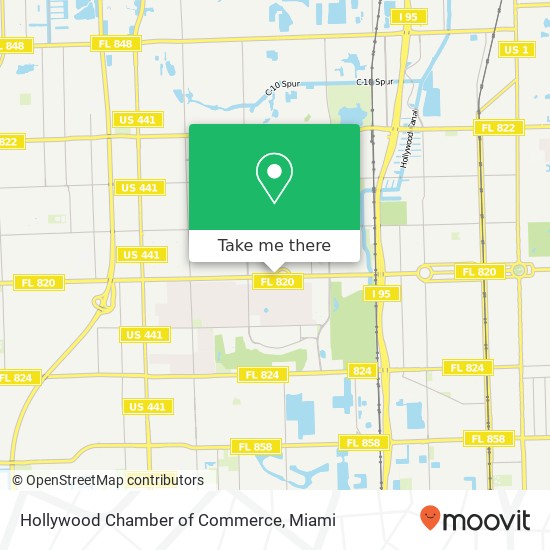 Mapa de Hollywood Chamber of Commerce
