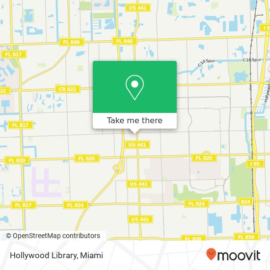 Hollywood Library map