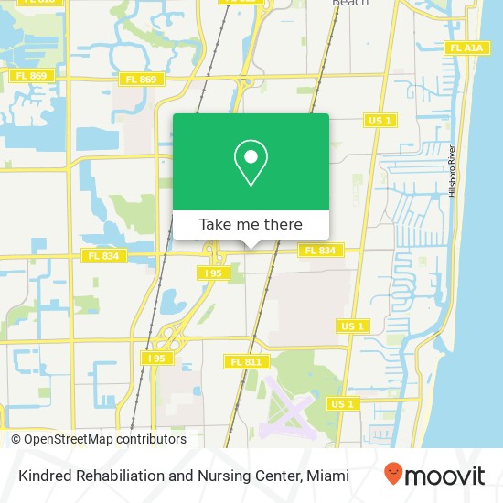 Kindred Rehabiliation and Nursing Center map