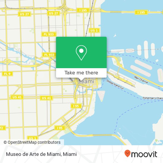 Mapa de Museo de Arte de Miami