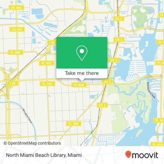 North Miami Beach Library map