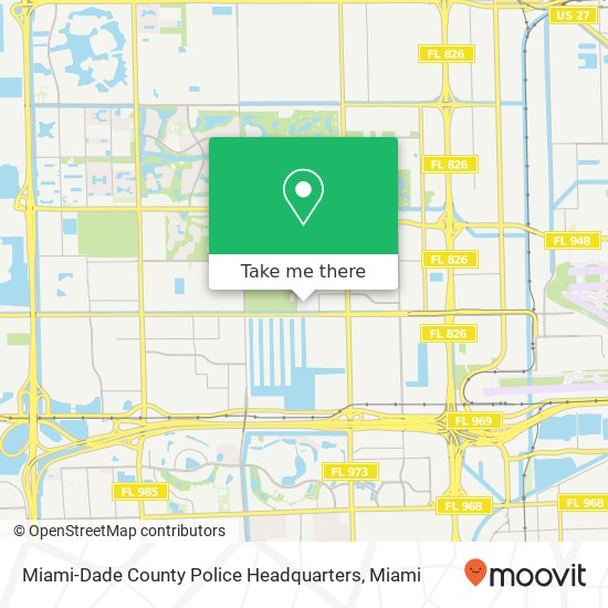 Miami-Dade County Police Headquarters map