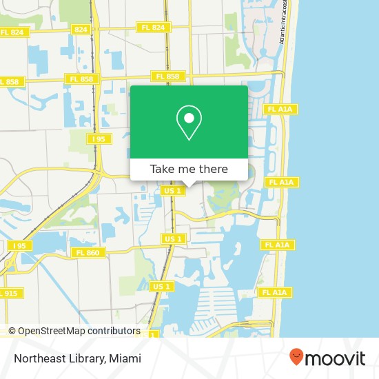 Mapa de Northeast Library