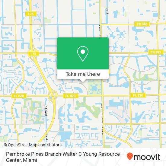 Mapa de Pembroke Pines Branch-Walter C Young Resource Center