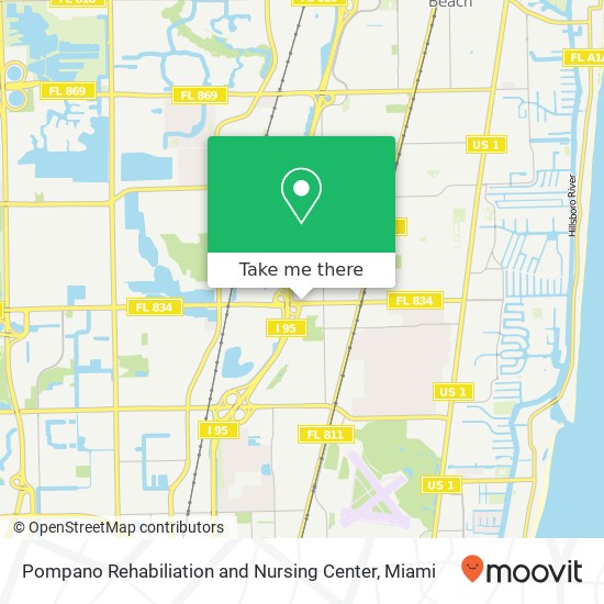 Mapa de Pompano Rehabiliation and Nursing Center