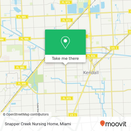 Snapper Creek Nursing Home map