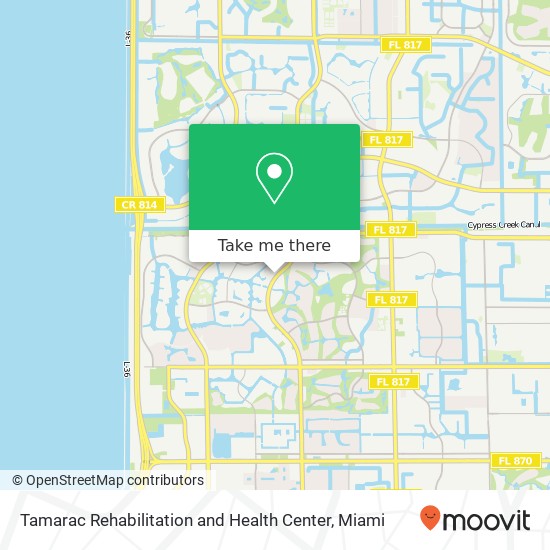 Tamarac Rehabilitation and Health Center map