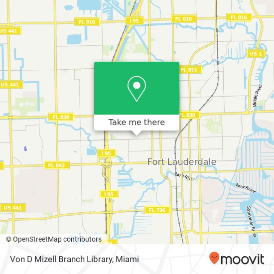 Mapa de Von D Mizell Branch Library
