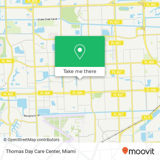 Thomas Day Care Center map