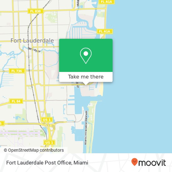 Fort Lauderdale Post Office map