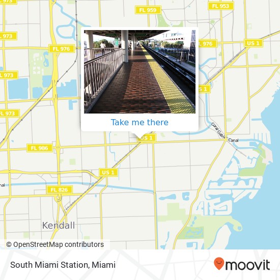 Mapa de South Miami Station