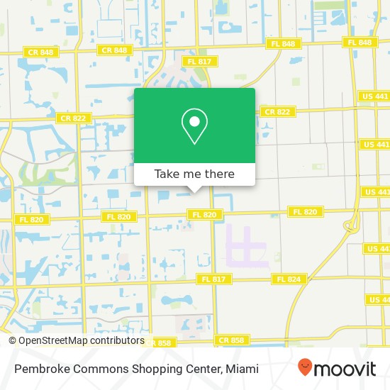 Mapa de Pembroke Commons Shopping Center